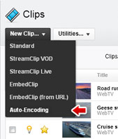 Create auto-encoding clip