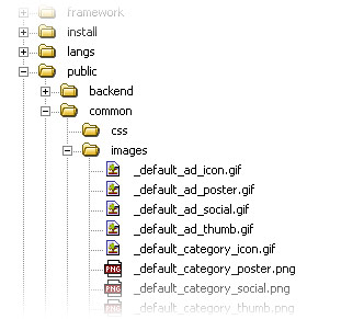 Default images location (file tree)