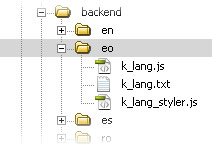 Folder named the same as the language code (Back-End)