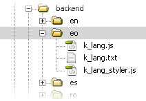 Carpeta con nombre de código de idioma (Back-End)