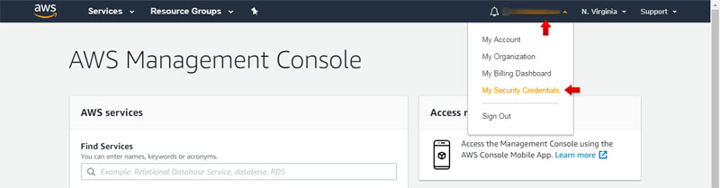 Amazon Web Services: Credentials