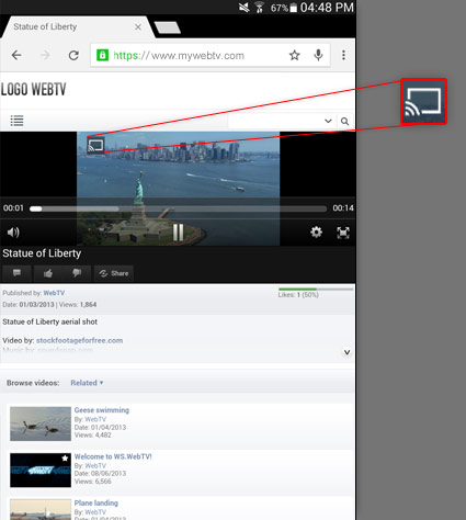 Reproduciendo Vídeos desde WS.WebTV en Chromecast