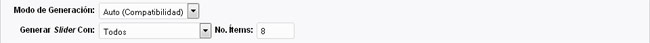 Generación del Slider: Modo Auto (compatibilidad)