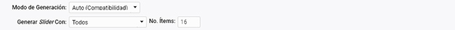 Generación del Slider: Modo Auto (compatibilidad)