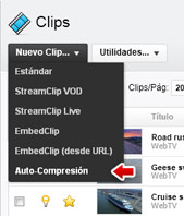 Crear clip auto-compresión