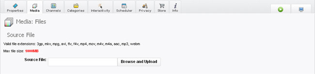 Auto-Encoding clip: Media tab