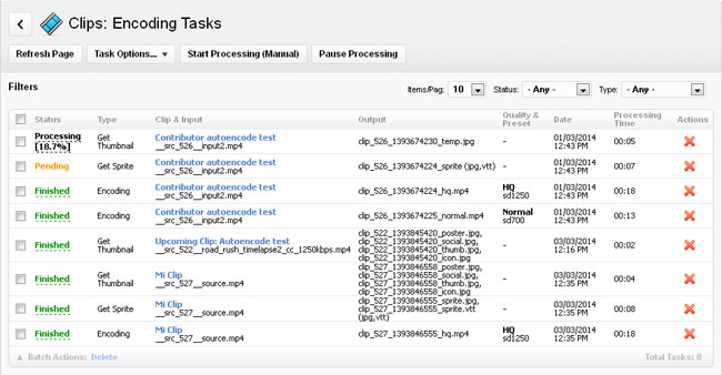 Encoding task manager