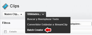 Accediendo al Batch Creator