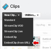 Creating an EmbedClip from a YouTube, Vimeo or Dailymotion URL