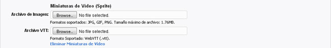 Selección de archivos VTT y Sprite