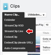 Creando un StreamClip Live