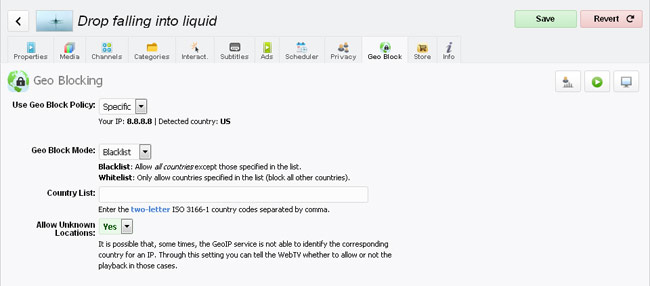 Clips: Specific or Global Geo Block Policy