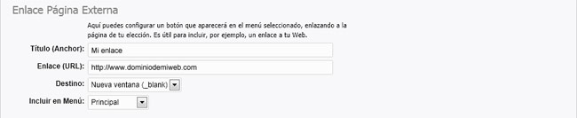 Enlace Página Externa