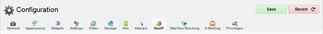 Tab: Configuration, GeoIP