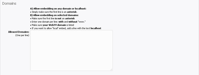 Sitelocking: Allowed domain list