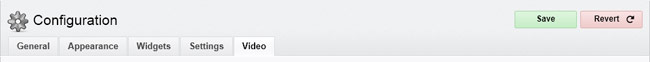 Tab: Configuration, Video