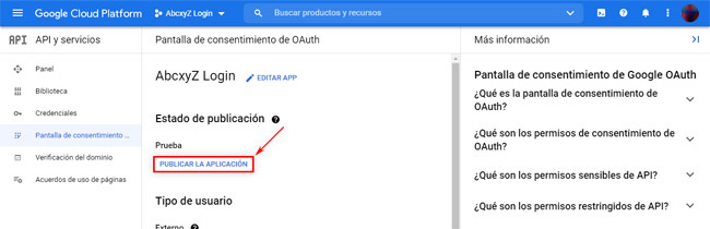 Google Cloud Platform: Publicando la App