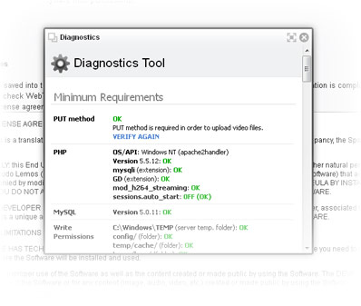 WS.WebTV Diagnostics tool