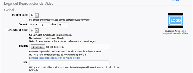 PlayerLogo: Ajustes Globales