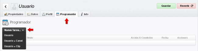Pestaña Programador en Usuarios