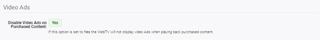 Disable Video Ads on Purchased Content