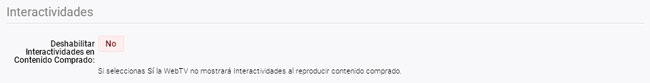 Deshabilitar Interactividades en Contenido Comprado