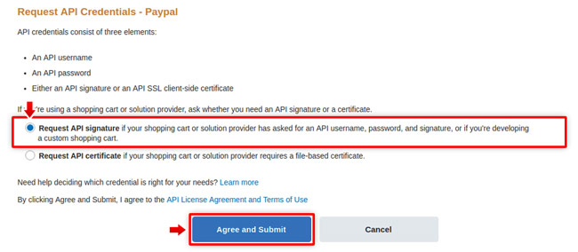 PayPal: API Access, Request API Credentials