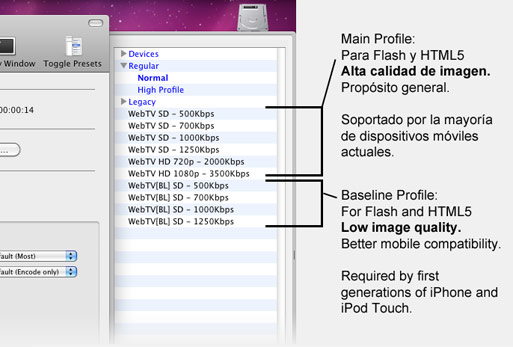 HandBrake, Mac + WS.WebTV Presets